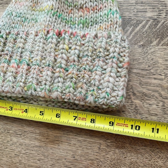 Madewell Chunky Cuffed Beanie Stocking Hat Marled Antique Cream Confetti - Picture 10 of 13